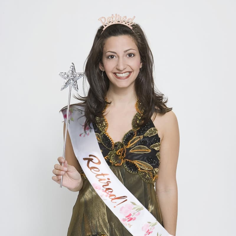 Retirement Party Headband & Sash Set - Rose Gold