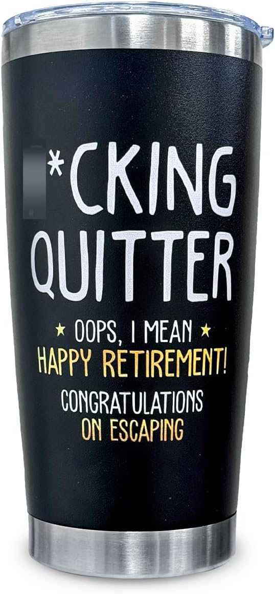 2025 Retirement Gag Gift - 20 oz Stainless Steel Tumbler