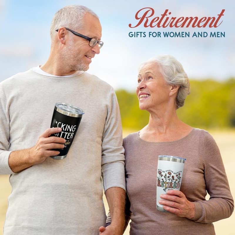 2025 Retirement Gag Gift - 20 oz Stainless Steel Tumbler