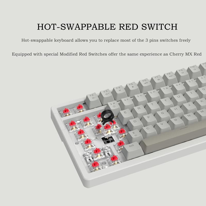 Retro Wired Mechanical Gaming Keyboard with Blue Backlight