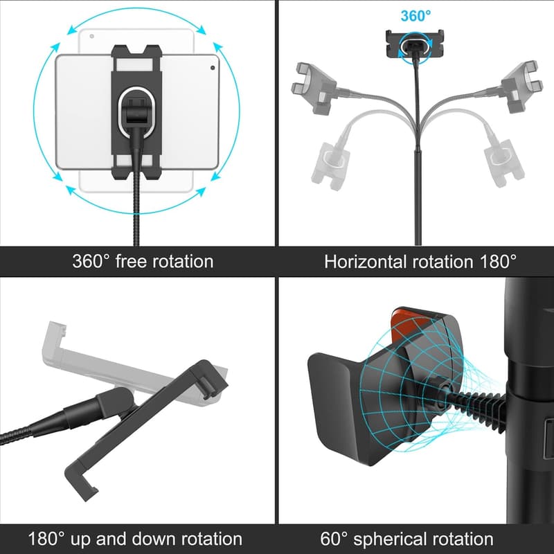 Adjustable 65-Inch Tripod Stand for All Tablets and Phones