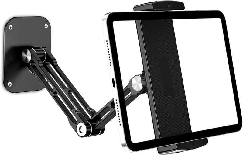 Adjustable 360° Rotating Aluminium Tablet Wall Mount Holder