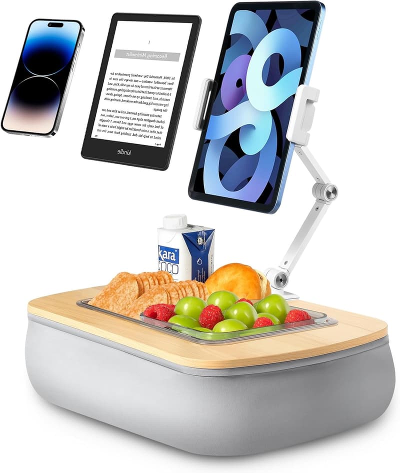 Tablet Pillow Stand with Soft Bean Bag for Hands-Free Reading