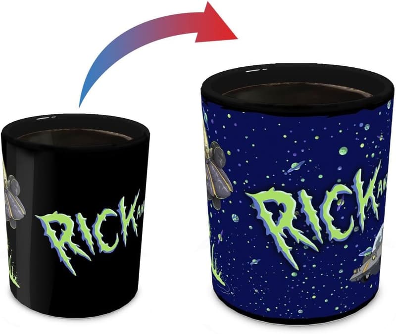 Rick and Morty Heat Sensitive Mug – 16 oz Trippy Design