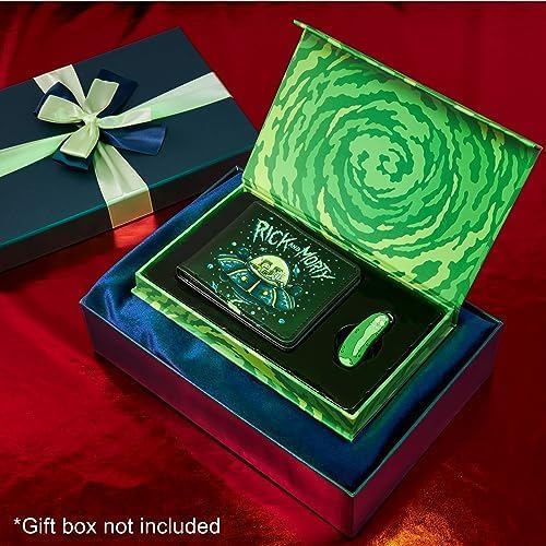 Rick and Morty Card Wallet and Keyring Set for Men
