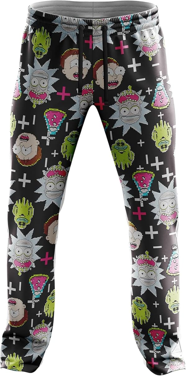 Rick and Morty Lounge Set for Men with T-Shirt, Pants, Socks