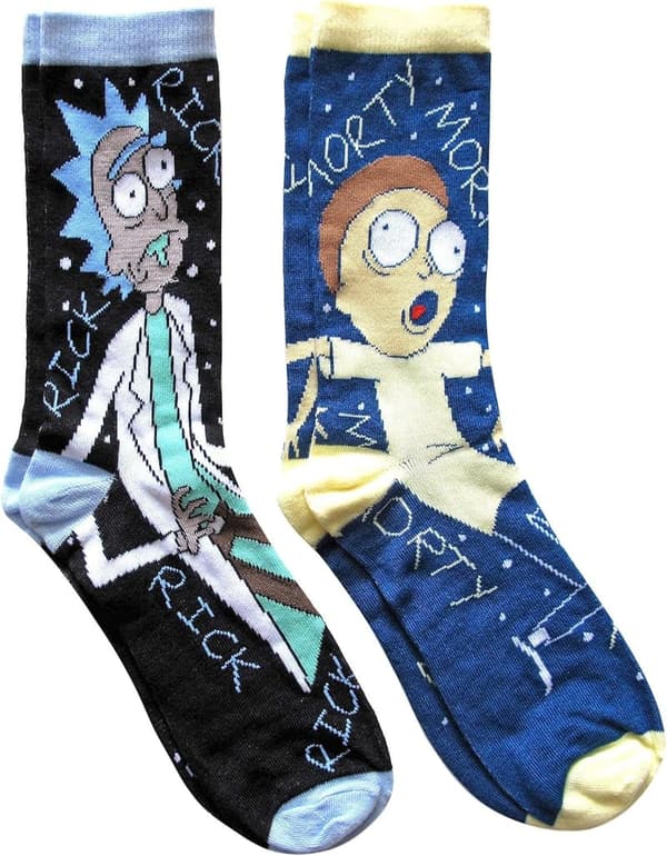 Rick and Morty Men’s Crew Socks - 2 Pair Pack, Size 6-12