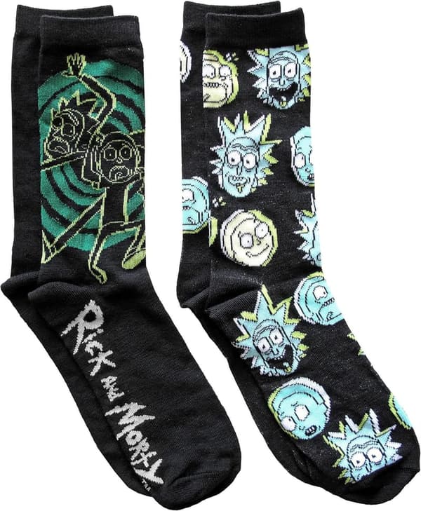 Rick and Morty Portal Men's Crew Socks - 2 Pairs, Size 6-12