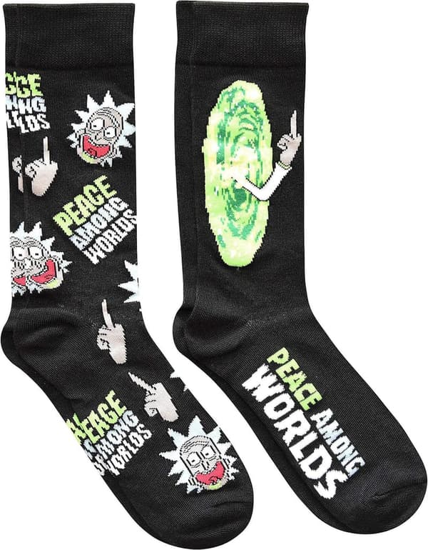 Rick and Morty Men's Crew Socks - 2 Pair Pack