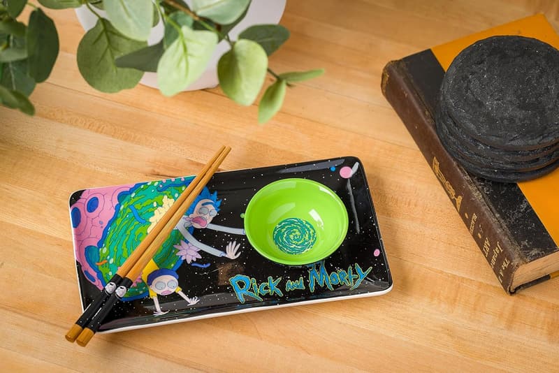 Rick and Morty Fall Ceramic Sushi Set with Chopsticks