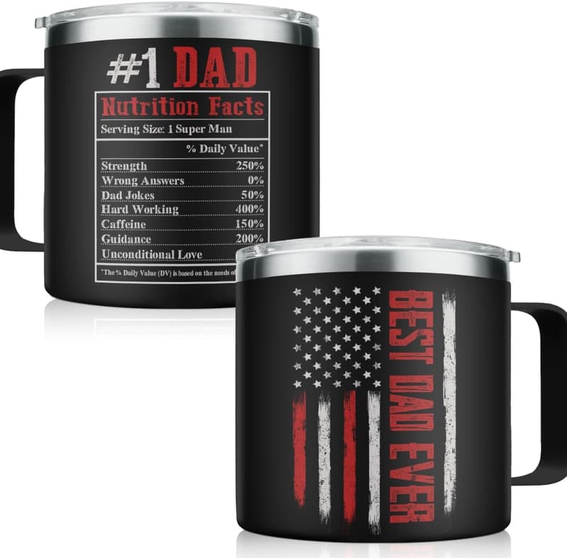 Best Dad Ever Insulated Coffee Mug - 14oz Stainless Steel