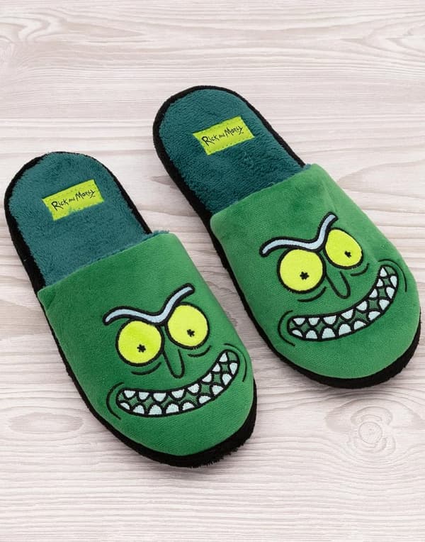 Rick and Morty Pickle Rick Unisex Adult House Slippers