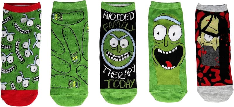 Rick and Morty Women's No-Show Ankle Socks - 5 Pair Pack