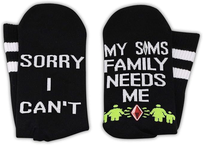 Funny Gaming Socks Gift for Gamers - 2 Pairs
