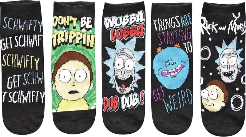 Rick and Morty Wubba Lubba 5-Pack Ankle Socks for Women