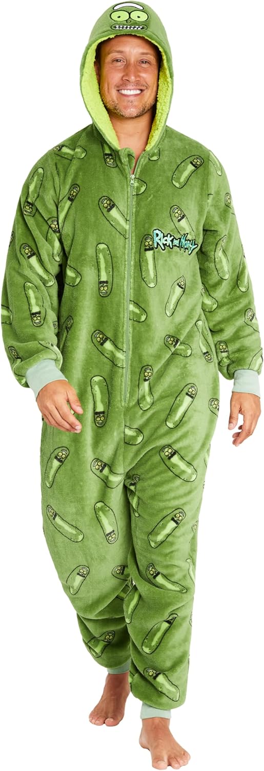 Rick and Morty Hooded Fleece Onesie for Men and Teens