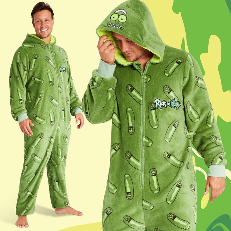 Rick and Morty Hooded Fleece Onesie for Men and Teens