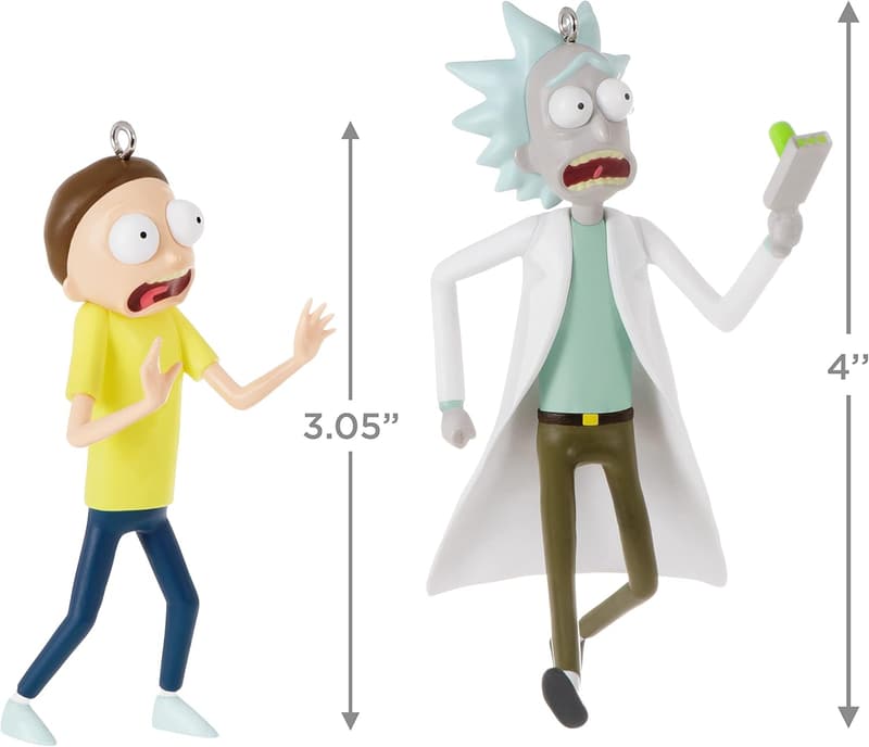 Rick and Morty Keepsake Christmas Ornaments - Set of 2