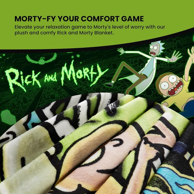 Rick and Morty Super Soft Fleece Blanket - Gift for Him