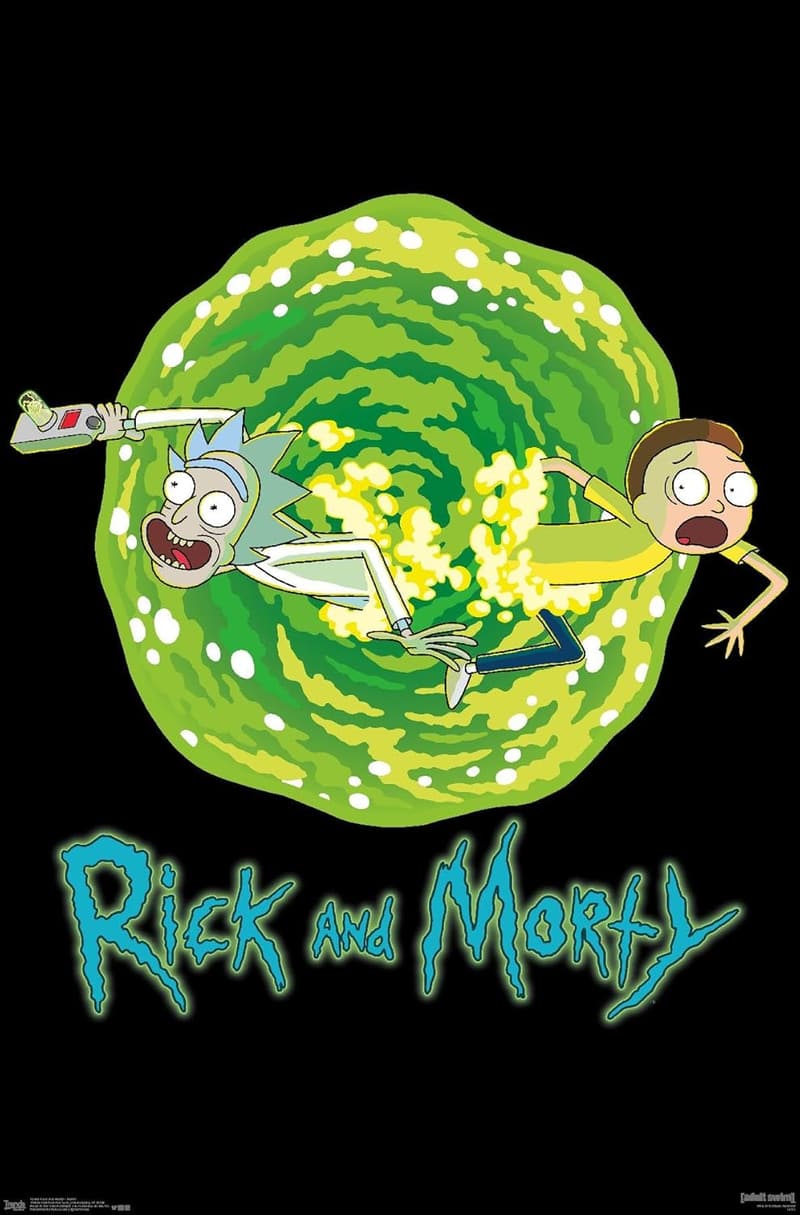 Rick and Morty Portal Wall Poster, Unframed, 22.375