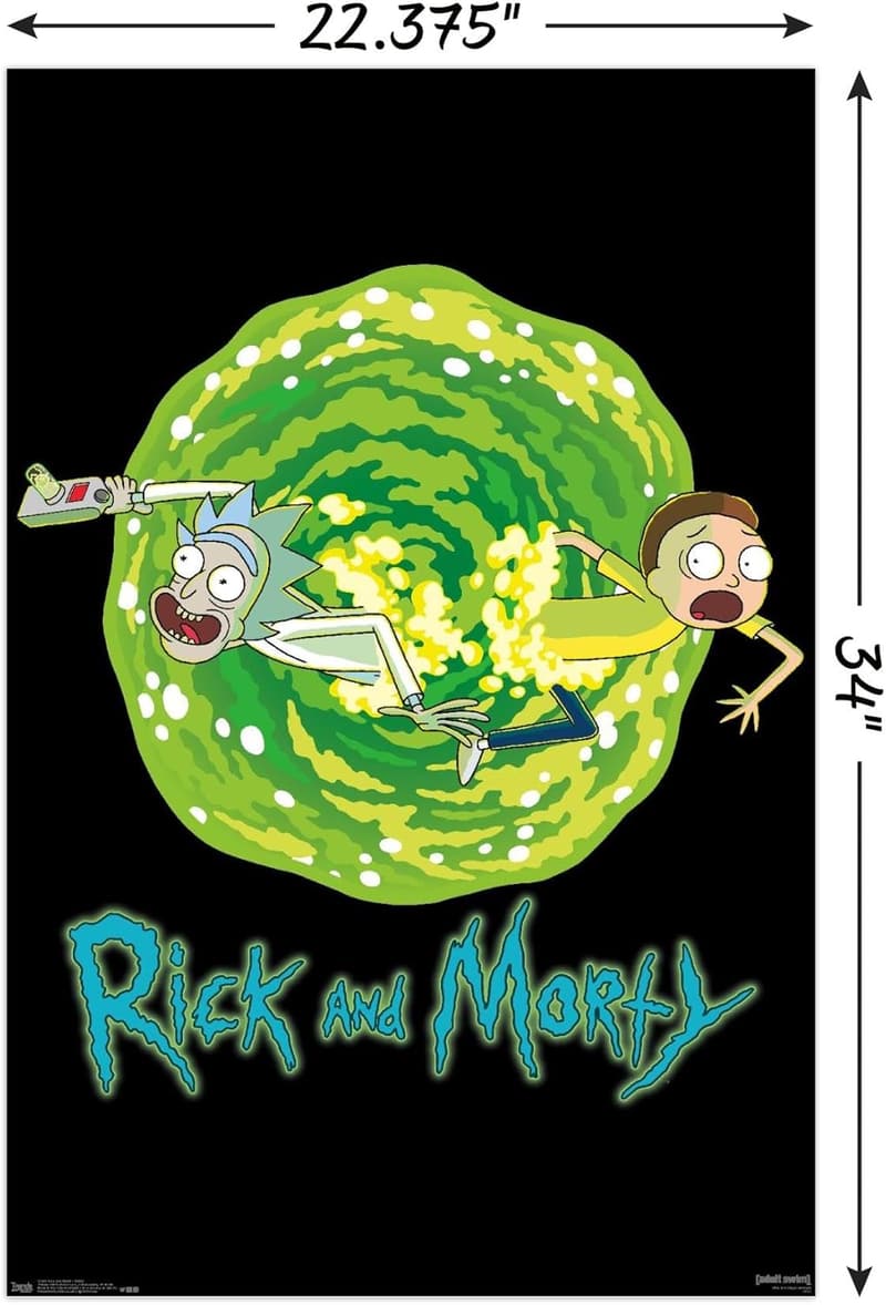 Rick and Morty Portal Wall Poster, Unframed, 22.375
