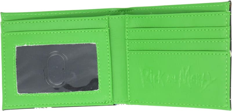 Rick and Morty Portal Faces Faux Leather Bifold Wallet