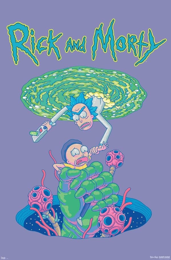 Rick and Morty Portal Fall Wall Poster - Unframed 22.375