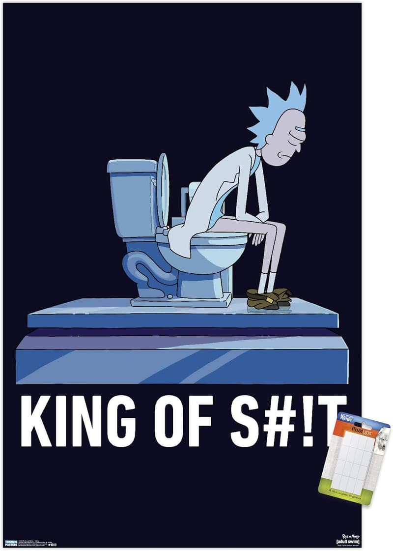 Rick and Morty Toilet Wall Poster - 22.375
