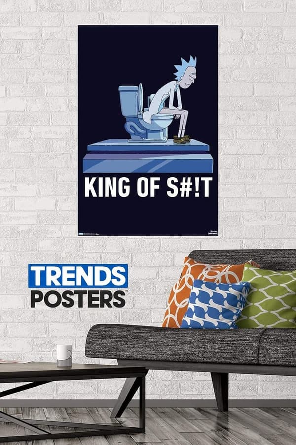 Rick and Morty Toilet Wall Poster - 22.375