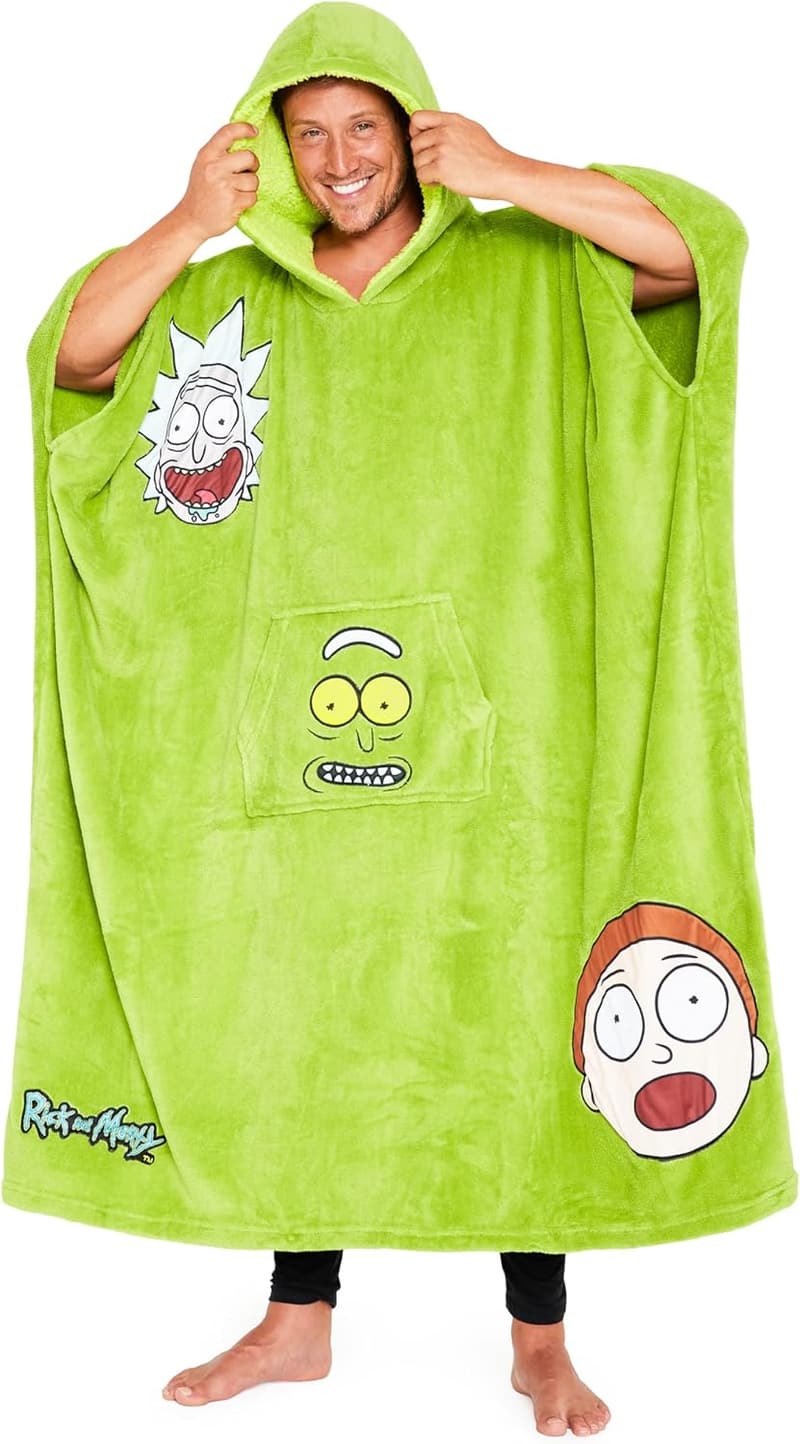 Rick and Morty Fleece Blanket Hoodie for Men
