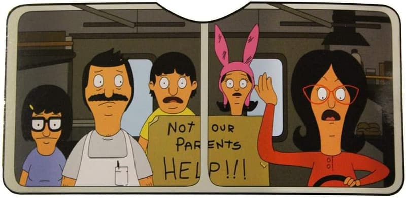 Bob's Burgers Car Window Sunshade - UV Blocker Windshield Visor