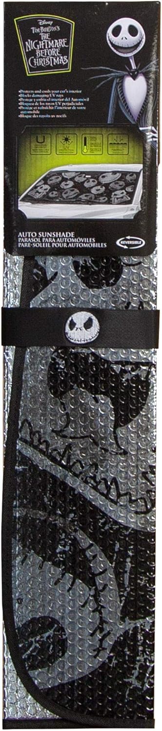 Nightmare Before Christmas Jack Skellington Black Foil Sunshade