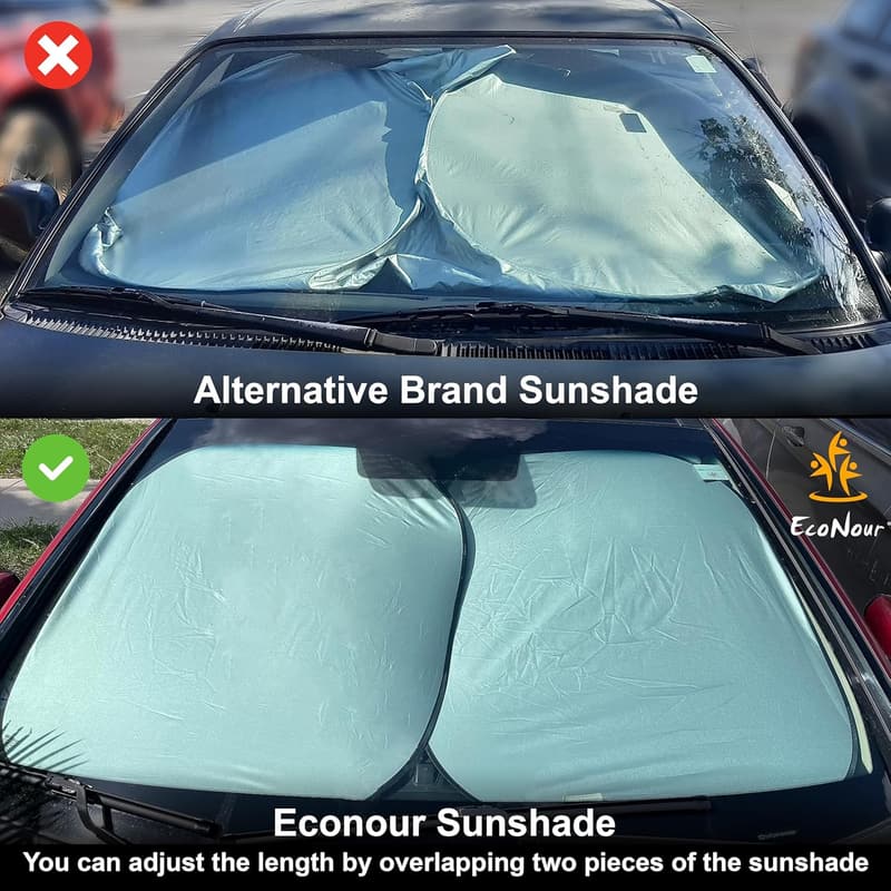 Foldable Car Windshield Sun Shade for UV Protection (28 x 31 inches)