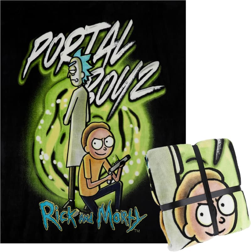 Rick and Morty Super Soft Fleece Blanket - 150 x 130 cm Gift for Him