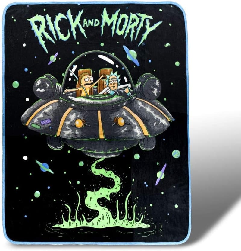 Rick and Morty Fleece Throw Blanket - 45 x 60 Inches