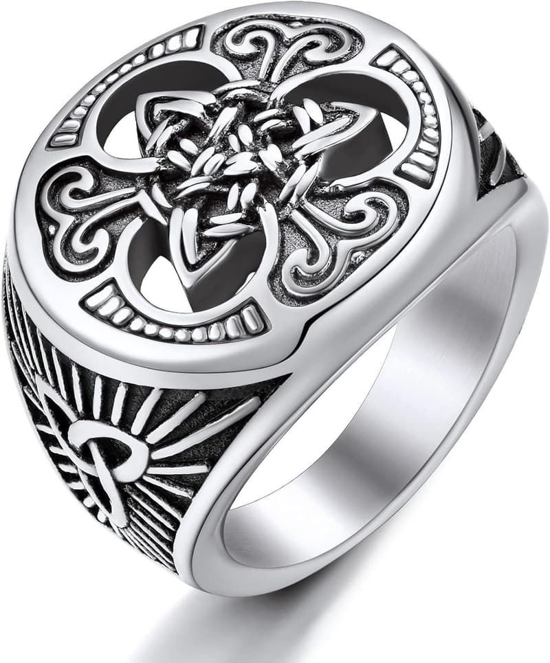 Celtic Thor's Hammer Ring with Engraving Options - Gift Boxed