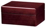 Premium Rosewood Double Ring Box with White Leather Interior