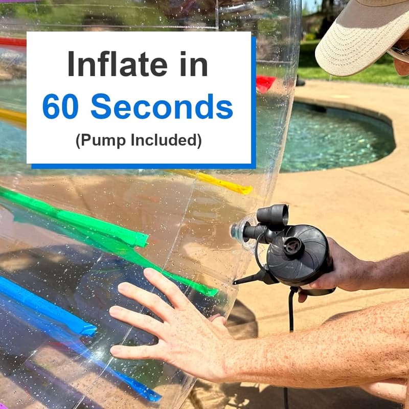 Colorful Inflatable Pool Wheel Roller with Electric Pump
