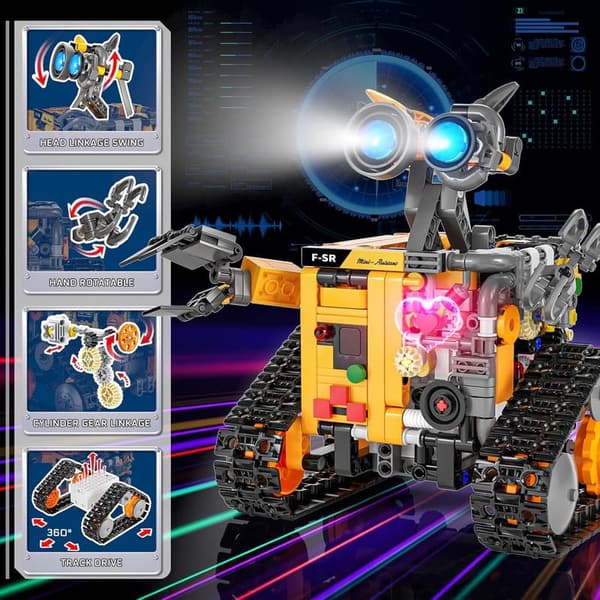 4-in-1 Rechargeable Robot Building Kit for Kids Ages 8-12