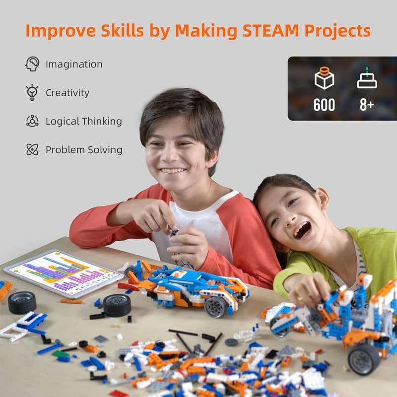 STEM Robotics Coding Set - 12-in-1 Programmable RC Car for Kids