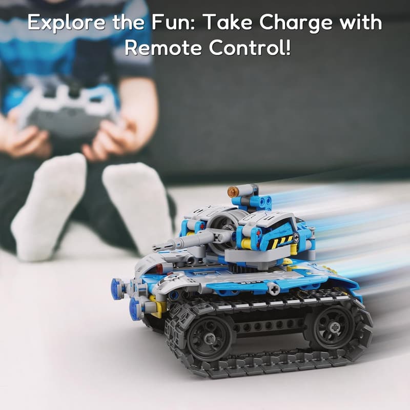 STEM Robot Building Kit for Kids 8-14 - 5-in-1 Remote/App-Controlled