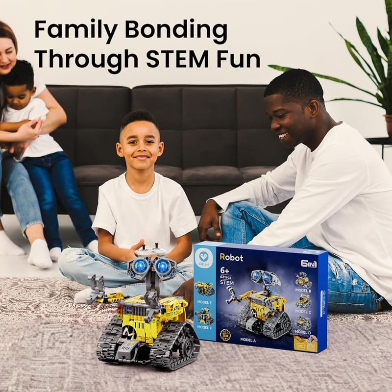 STEM Remote Control Robot Building Kit for Kids 8-13