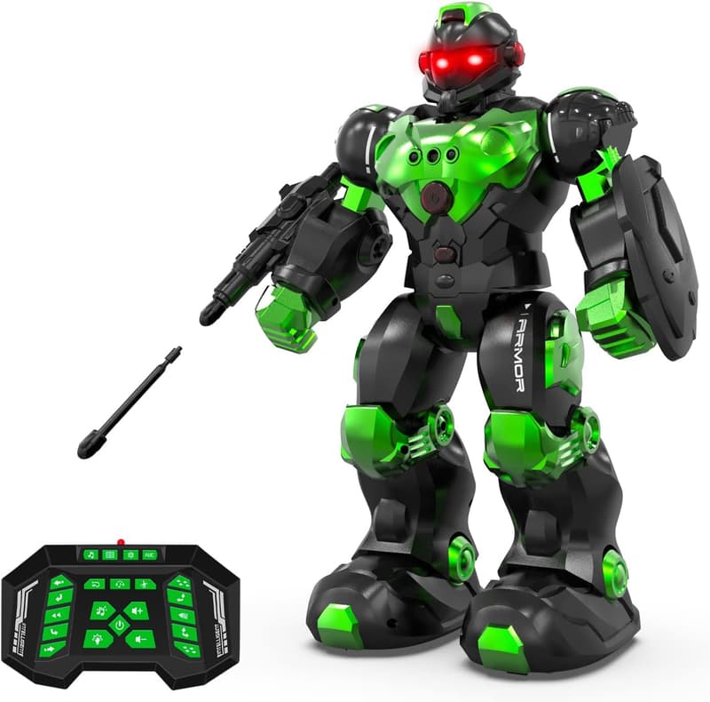 Programmable Gesture-Sensing Robot Toy for Kids (Green)