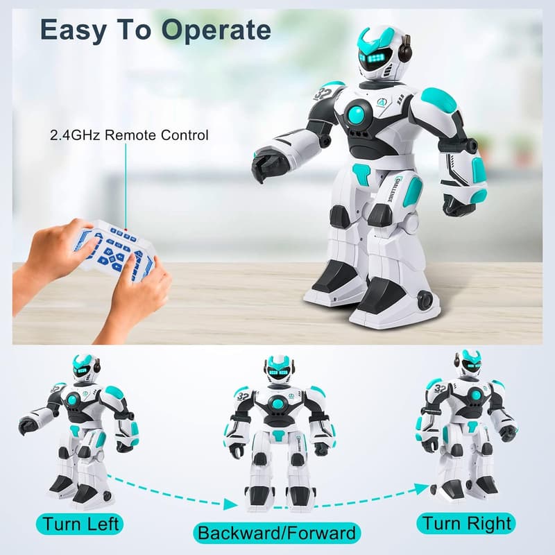 Remote Control Robot Toy for Kids - Rechargeable & Programmable