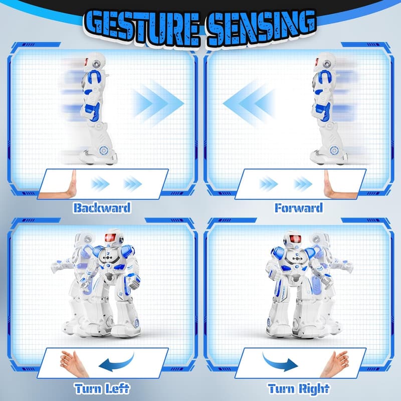 Remote Control Robot Toy for Kids - Programmable Walking & Dancing