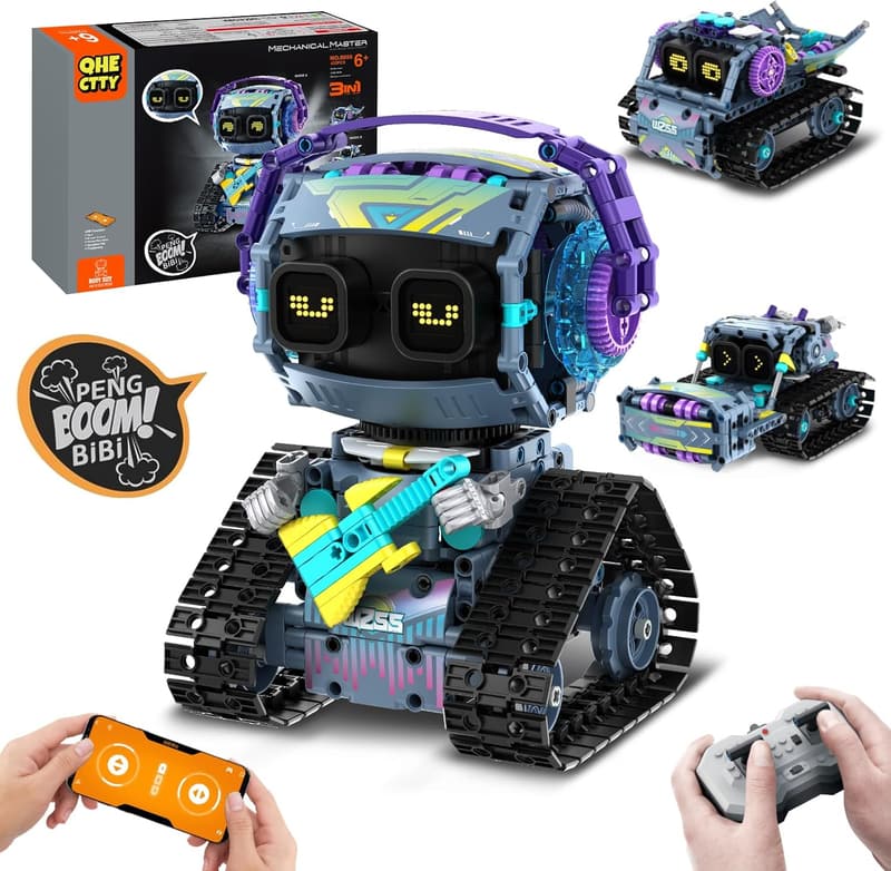 3-in-1 STEM Robot Building Kit for Kids 6-14, 433 Pcs
