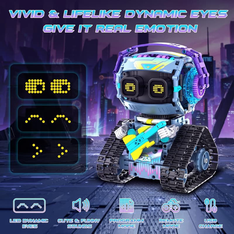 3-in-1 STEM Robot Building Kit for Kids 6-14, 433 Pcs