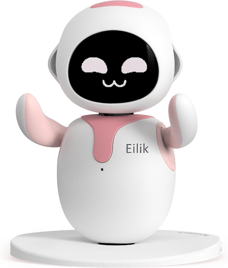 Interactive Pink Robot Pet Toy - Fun Emotion and Mini-Games