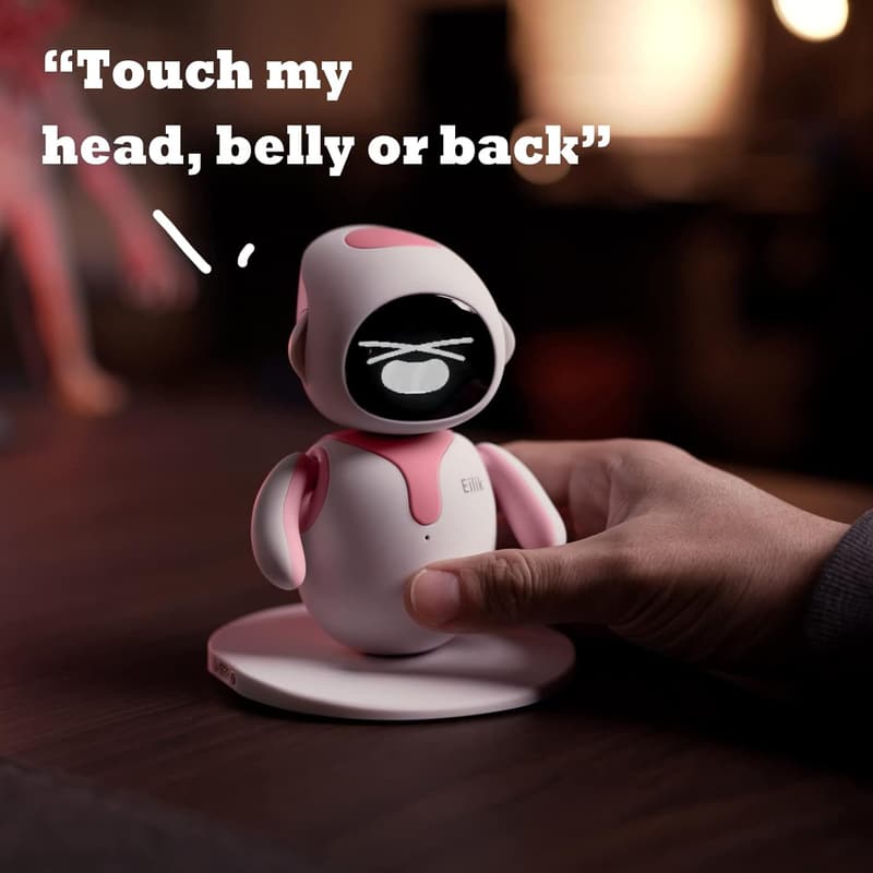 Interactive Pink Robot Pet Toy - Fun Emotion and Mini-Games