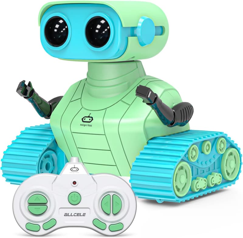 Rechargeable RC Robot Toy with Music & LED Eyes for Kids
